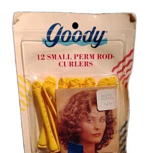 Vintage 1989-1991 Goody Perm Rods Small Yellow Curlers 12 Pack USA NOS Vtg Tag